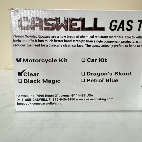 Caswell Other Caswell Clear Gas Tank Sealer Repair Kit For Up To 5